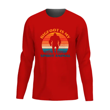 Bigfoot Is My Spirit Animal Men Long Sleeve Shirt